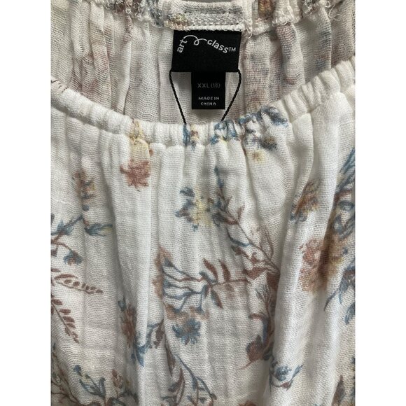 Girls Floral Print Off-Shoulder Top - Size XXL 18 - Picture 3 of 5